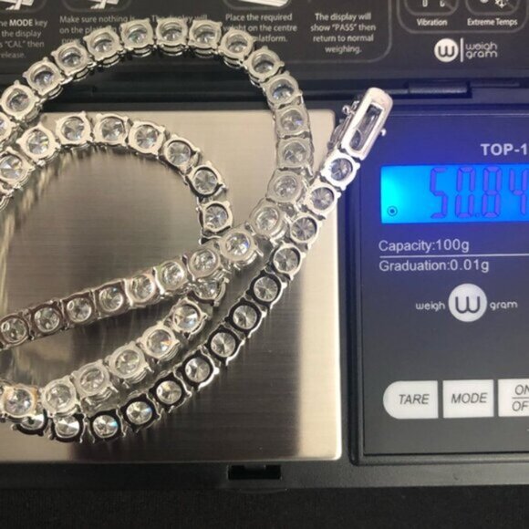 18k 75ct Tennis Necklace - Picture 11 of 12